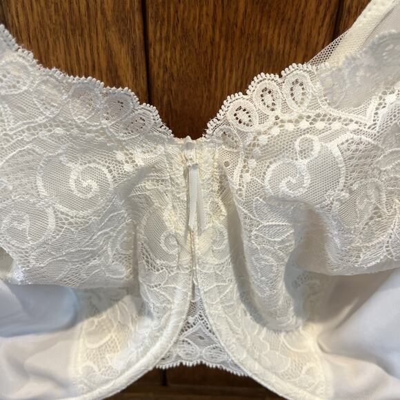 Wacoal Full Figure Bra 85142 Sz 44DDD Ivory Underwire Lace 4 Hooks NWT - Picture 4 of 7